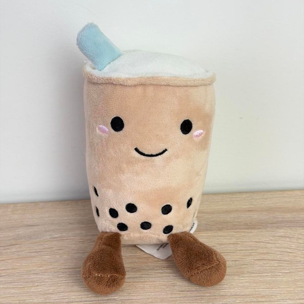 Boba Bubble Tea Plush Toy Frankford Blue Straw Cute Drink Plushie Gift